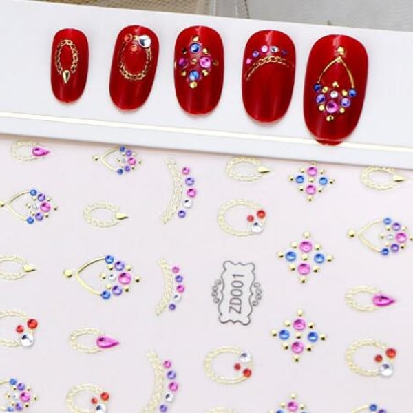 Hot Sale Custom Logo Cheap Price Girl Pretend Play Gift 3D Pink Polish Stripes Kids Nail Stickers