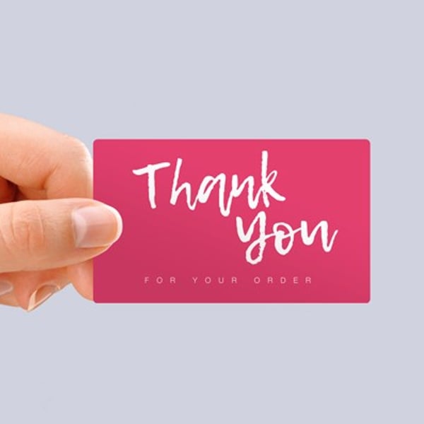 5 Star Black Label Amazon Good Feedback Thank You Card Labels Printing