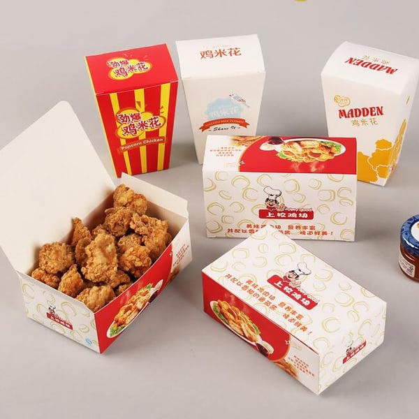 25*15*10cm Custom Logo Food Grade Burger Box French Fries Box Gift Box