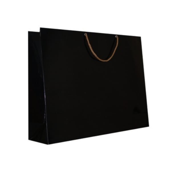 36*26*8cm Gold Foil Logo Custom Printing Paper Gift Shopping Kraft Eco Kraft Paper Bag Printing