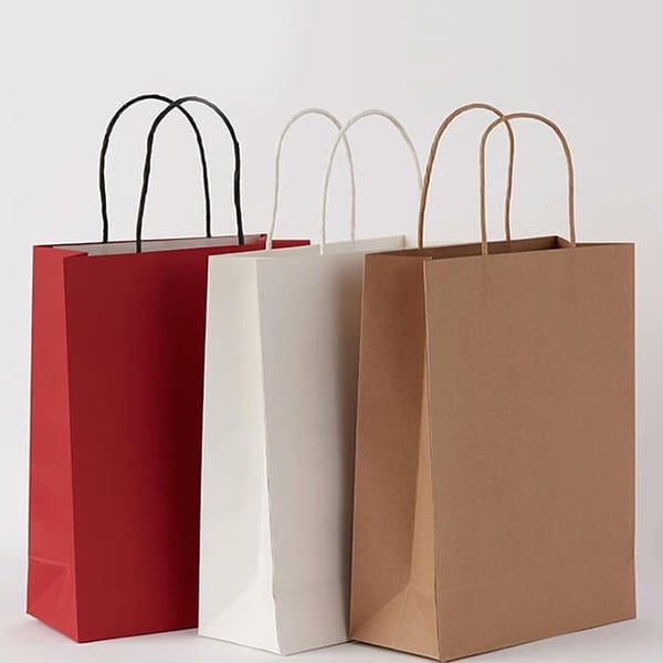 2020 New Arrival Color Printing Kraft Eco Kraft Paper Bag Cheap Custom Printed Luxury Retail Cloth Bag