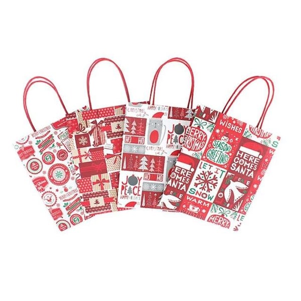 Laminated Paper Bag Fast Delivery Colorful Amazing Santa Pattern Bags