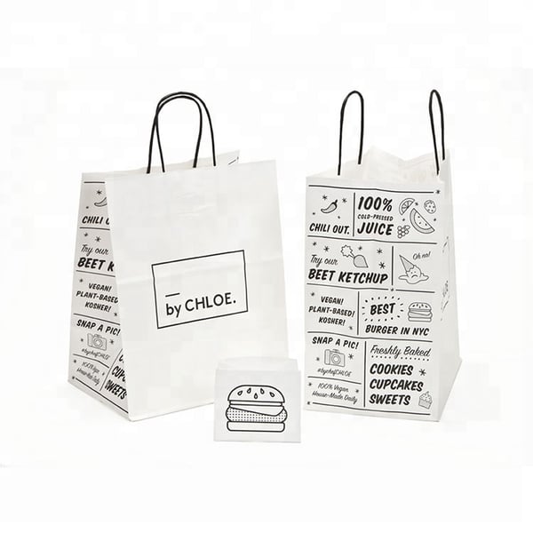 Eco Friendly Cheap Food Packaging Paper Bag Printing