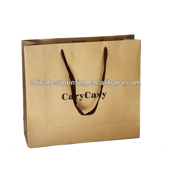 Custom Tote Paper Gift Shopping Kraft Paper Bag Printing
