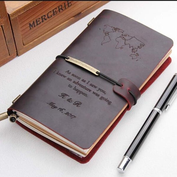 Hot Stamped PU Cover Book A4 Binding PU Leather Hardcover Notebook