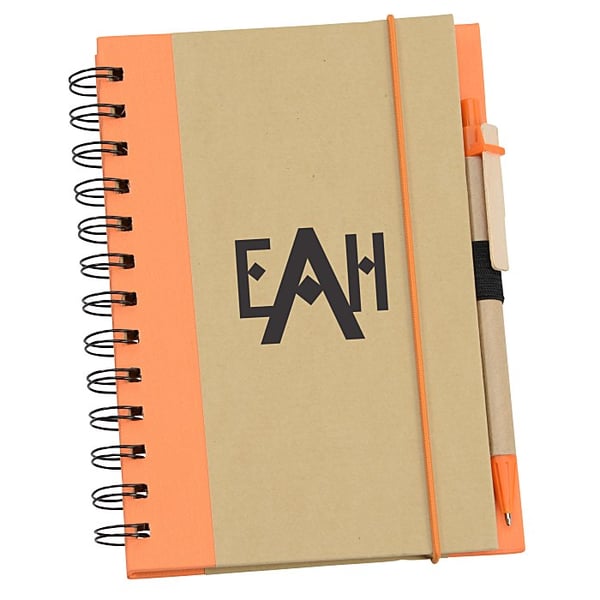 Pocket Spiral Plastic Wood PVC Hardvocer Notebook Printing