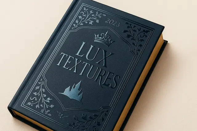 Hardcover book Spot UV finish options