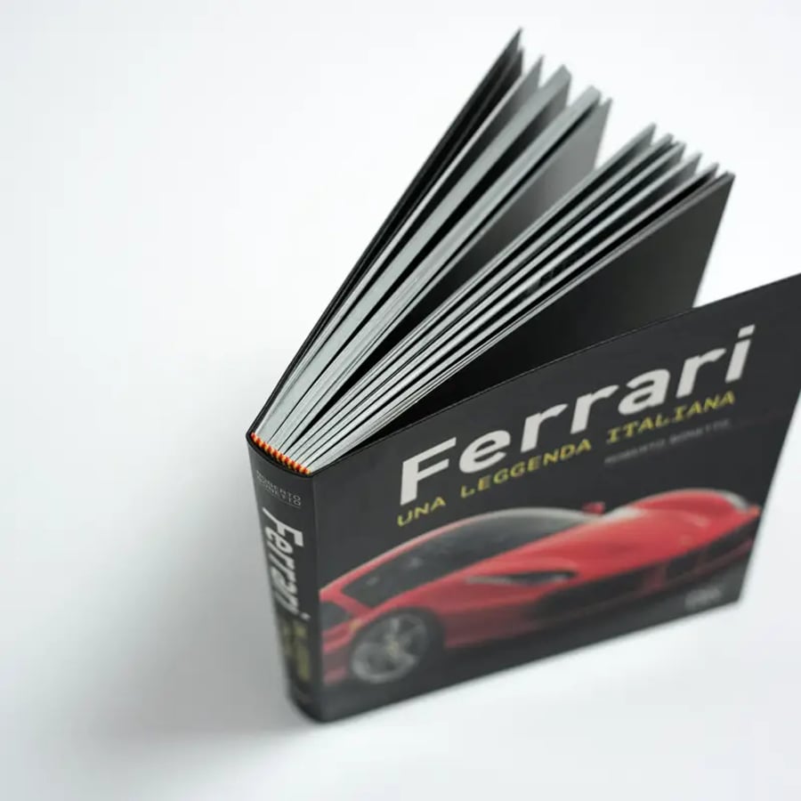 Ferrari coffee table book with glossy pages