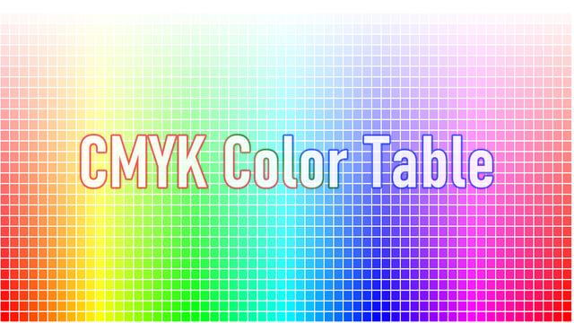 CMYK Color Table – Printable CMYK to RGB & Hex Conversion Chart