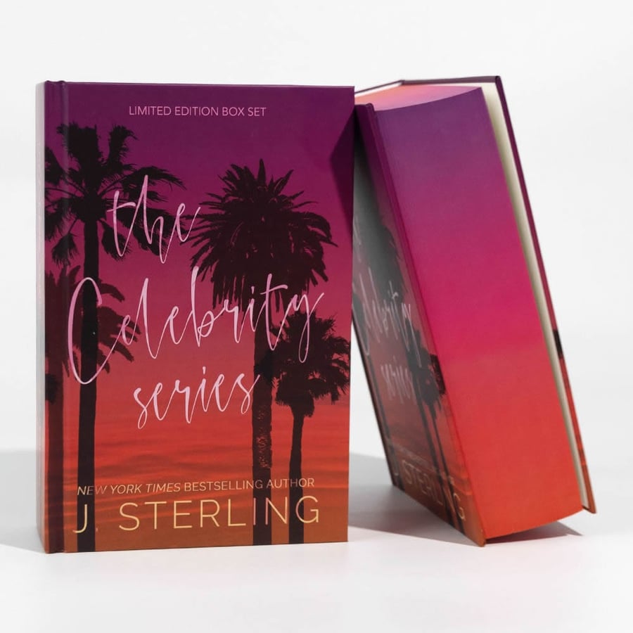 Hardcover book with matte lamination and gradient colored edges