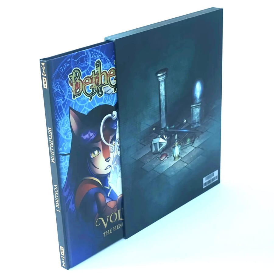 Hardcover comic with gloss lamination and metallic color detailing