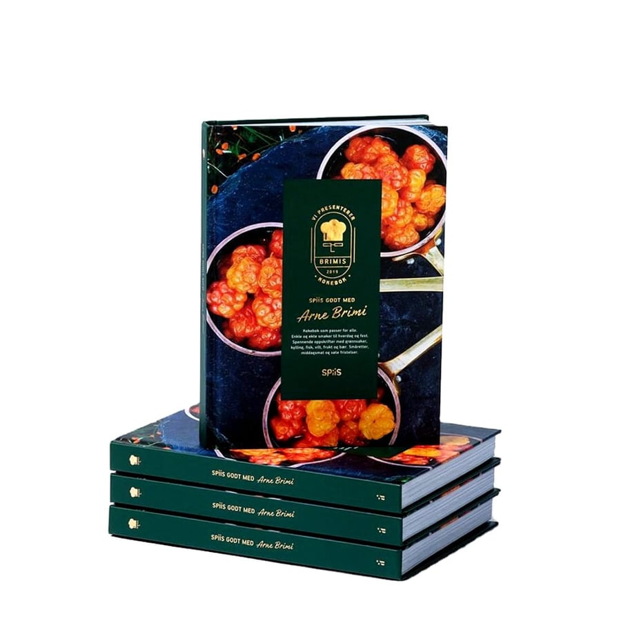 Hardcover cookbook with gloss lamination and vivid food printing