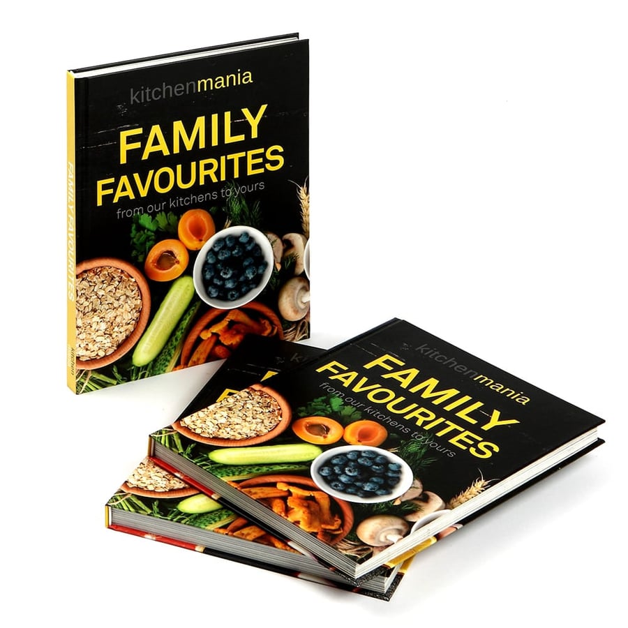 Perfect bound cookbook with coated paper and rich color printing