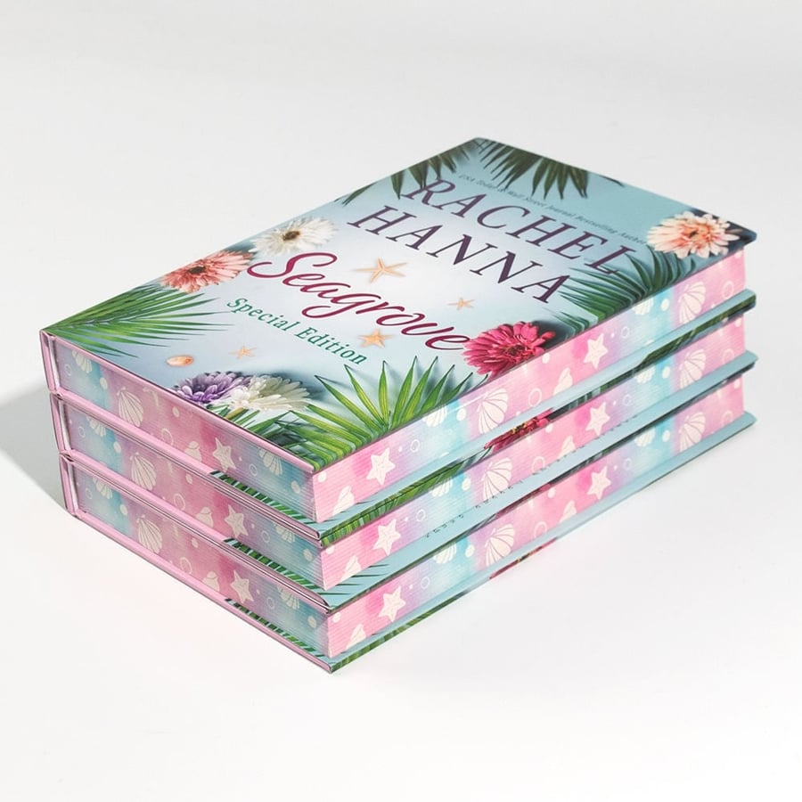 Floral patterned edges printed with vivid CMYK colors