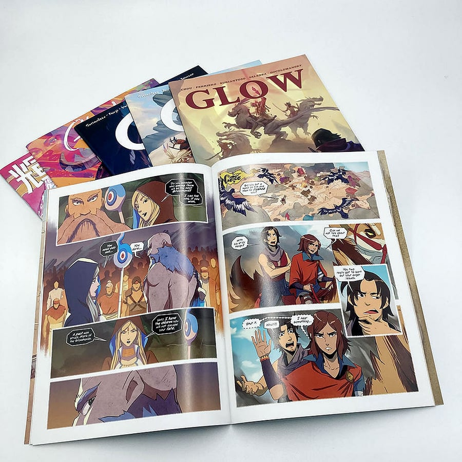 Full color graphic novel printed in vivid CMYK with fine detail