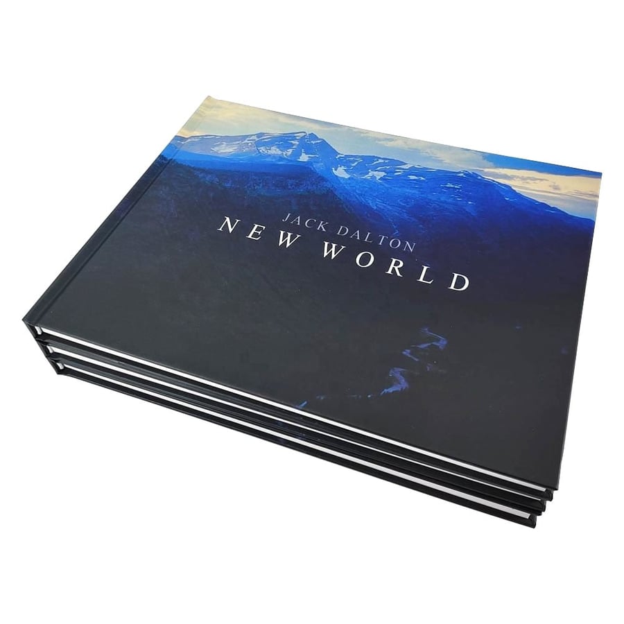 Hardcover photography book with deep matte finish and vivid colors