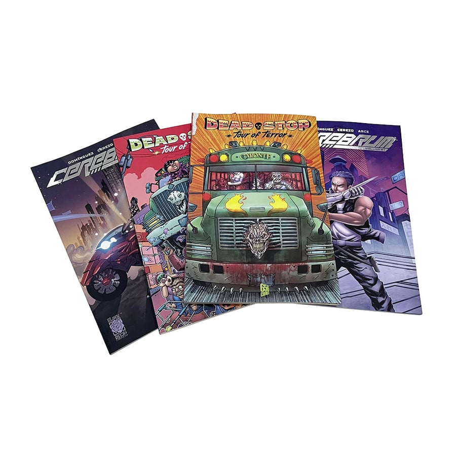 Softcover graphic novel set printed with consistent tone and detail