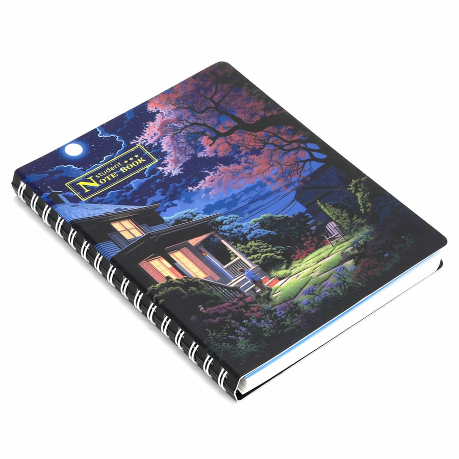 Hardcover Wire O book with matte lamination and vivid cover art.
