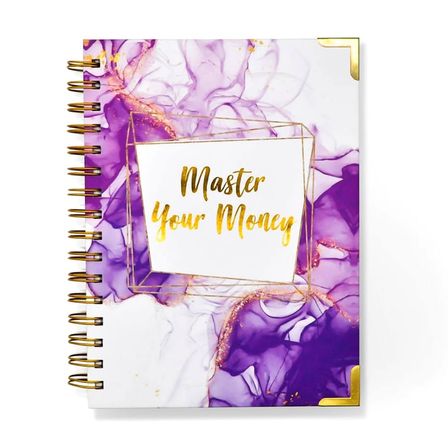 Luxury planner with gold wire binding and foil stamping