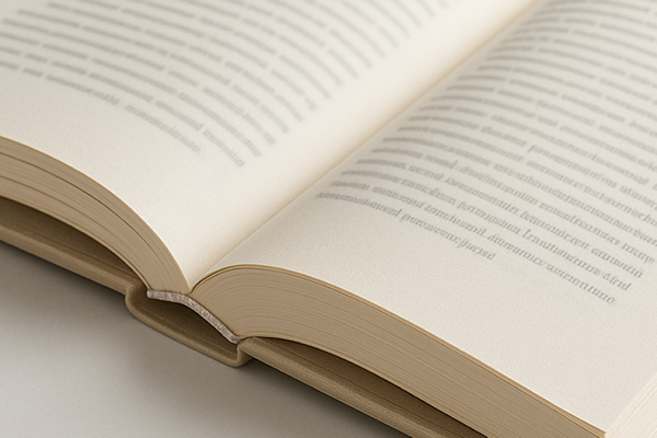 Adhesive case bound hardcover book