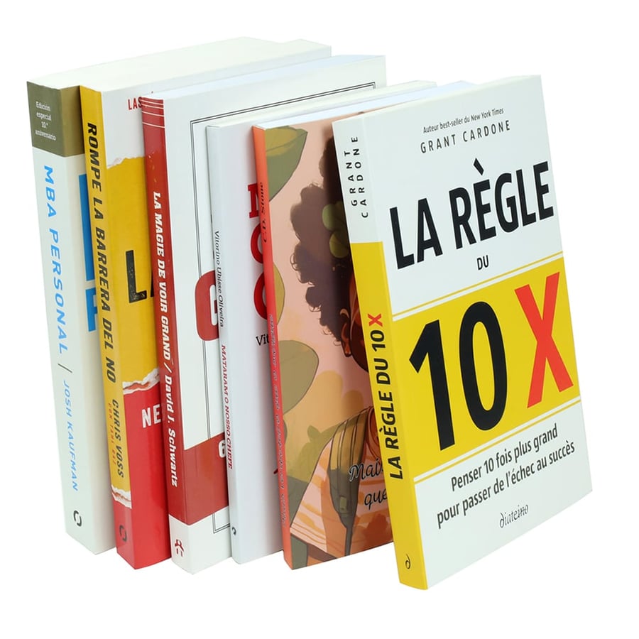 paperback books assorted perfect bound covers