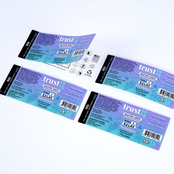 2026 Customized Luxe Private Label Sticker Printing Pet Material Booklet Label of Custom Size