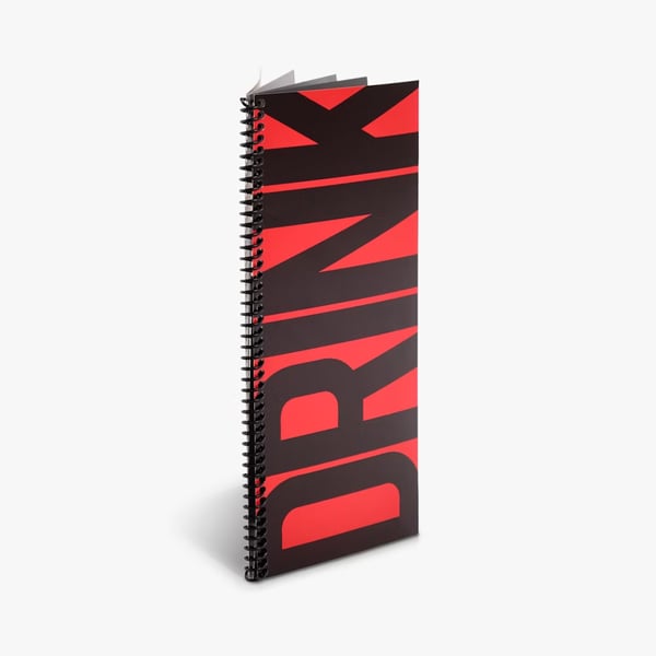 2026 Gold Foil Leather Cover A4 Size Hardcover Menu Book Coil Bound Metal Corner Paper Material for Packaging Printed Brochure