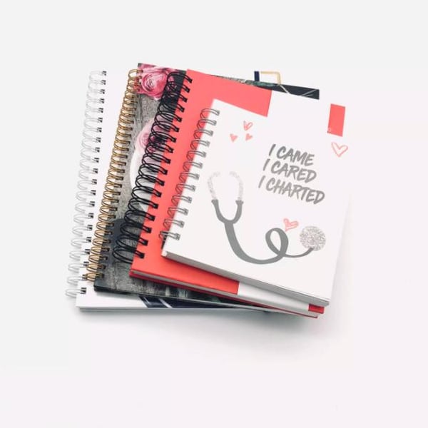 2026 Luxury Embossed Logo PU Velvet Cover A5 A4 Pink Leather Book Custom Printed Spiral Journal Elastic Band Rts Accepts Small