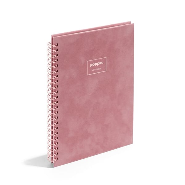 Australia Hot Sell Custom Luxury UV Logo PU Velvet Cover A5 A4 Pink Journal Spiral Hardcover Notebook Printing