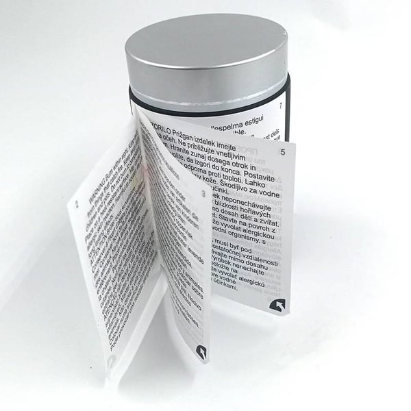 Booklet Label Print Custom Cosmetic Double Multi-Layer Labels Folded Booklet Stickers Peel and Reveal Sticker Labels