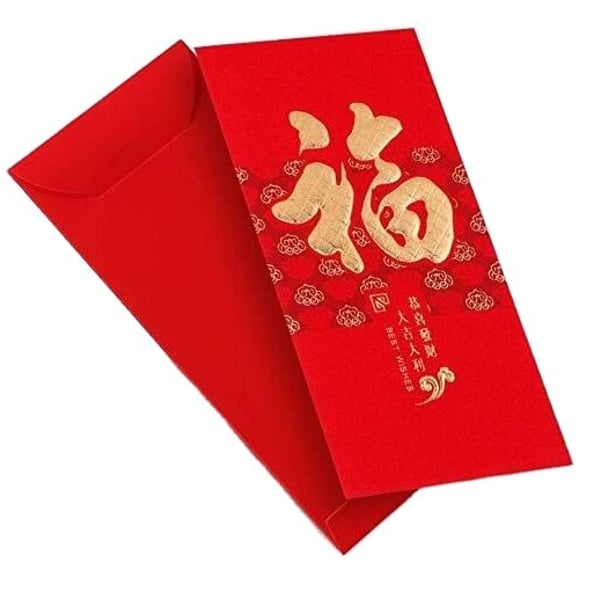 Custom Logo Design Lowest Price 0.09$ Shiny Paper Custom Red Envelope Chinese Lucky Red Envelopes