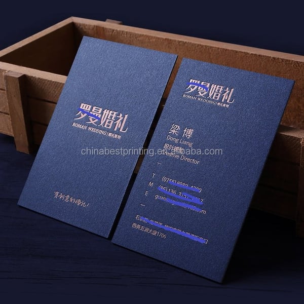 High Quality Luxury Custom Printing Metallic Foil Business Cards