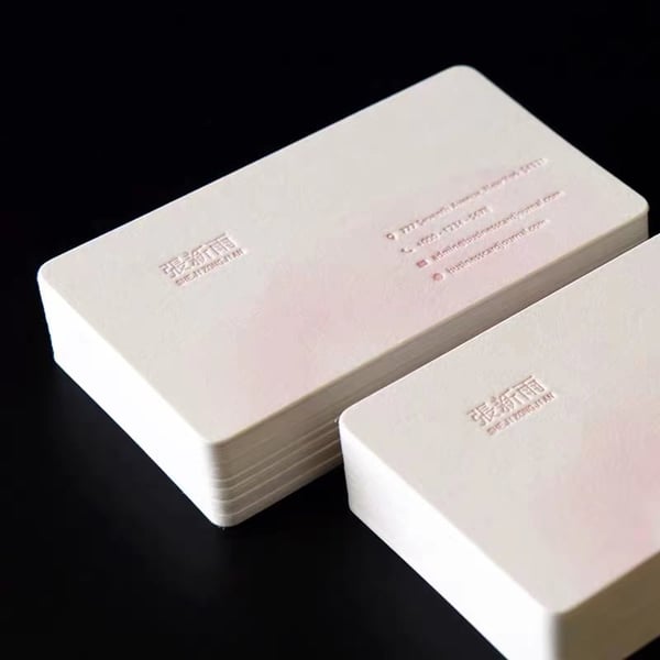 Rts 2025 Luxury Embossed Business Card Printing Service Custom Design for Cardboard Kraft Offset Duplex Board Corrugated Board